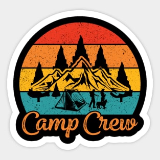 Camp Crew Retro Groovy Vintage Happy First Day Of School Sticker